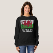 Sweatshirt Drapeau gallois Pride galloise Drapeau gallois 1 (Devant entier)