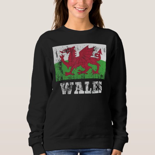 Sweatshirt Drapeau gallois Pride galloise Drapeau gallois 1 (Devant)