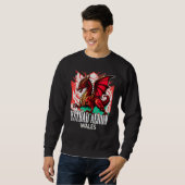 Sweatshirt Drapeau gallois Ystrad Aeron Pays de Galles Y Ddra (Devant entier)