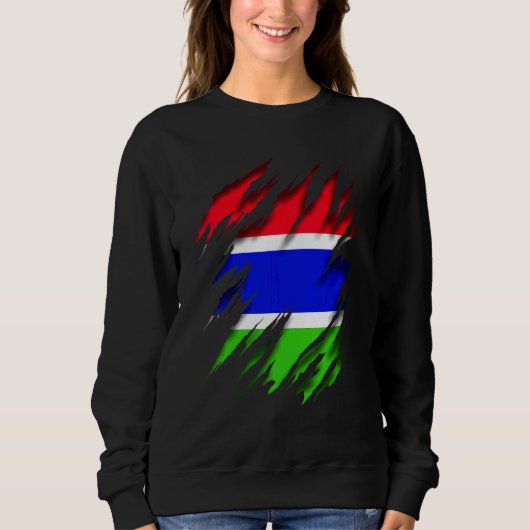Sweatshirt Drapeau Gambie (Devant)