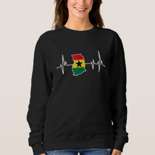 Sweatshirt Drapeau ghanéen de Heartbeat Ghana