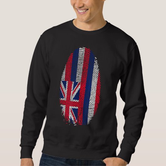 Sweatshirt Drapeau Hawaii Empreinte C'Est Dans Mon Adn Pour H (Devant)