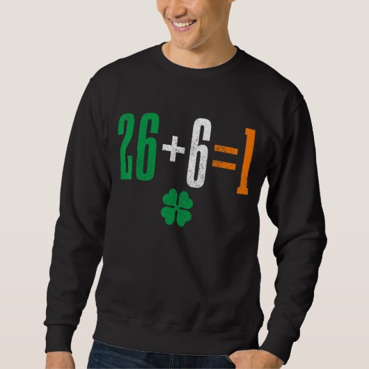 Sweatshirt Drapeau irlandais 26+61 (Devant)