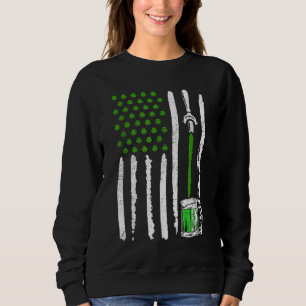 Sweatshirt Drapeau irlandais Américain Bande Shamrock St Patr