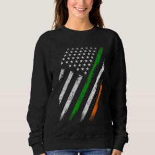 Sweatshirt Drapeau irlandais américain Irlande Drapeau Lucky