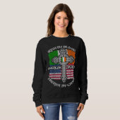 Sweatshirt Drapeau irlandais-américain patriotique Saint-Patr (Devant entier)