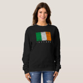 Sweatshirt Drapeau irlandais déchiré (Devant entier)