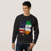 Sweatshirt Drapeau irlandais Distorti Américain Irlande Drape (Devant entier)
