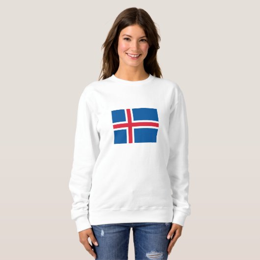 Sweatshirt Drapeau Islande (Devant entier)