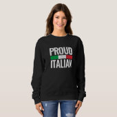 Sweatshirt Drapeau Italie Vintage Italie Fière (Devant entier)