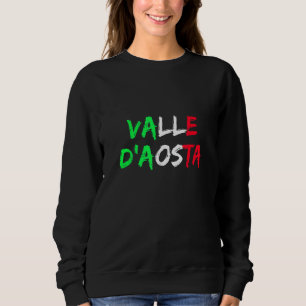 Sweatshirt Drapeau Italien De La Région De Valle D'aosta