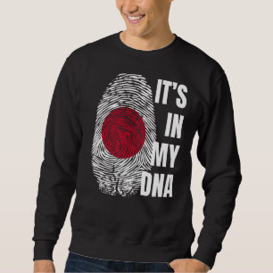 Sweatshirt Drapeau japonais Dna Empreinte d'empreintes digita