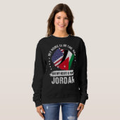 Sweatshirt Drapeau Jourdain Patriot Américain Jordanien Ro (Devant entier)