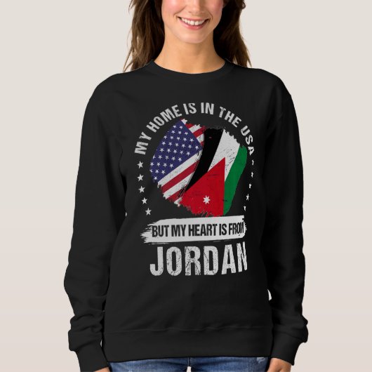 Sweatshirt Drapeau Jourdain Patriot Américain Jordanien Ro (Devant)