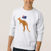 Sweatshirt drapeau kangourou australien cendres (Devant)