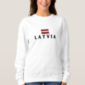 Sweatshirt Drapeau letton moderne Pays Souvenir (Devant)