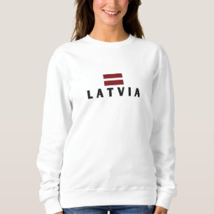 Sweatshirt Drapeau letton moderne Pays Souvenir