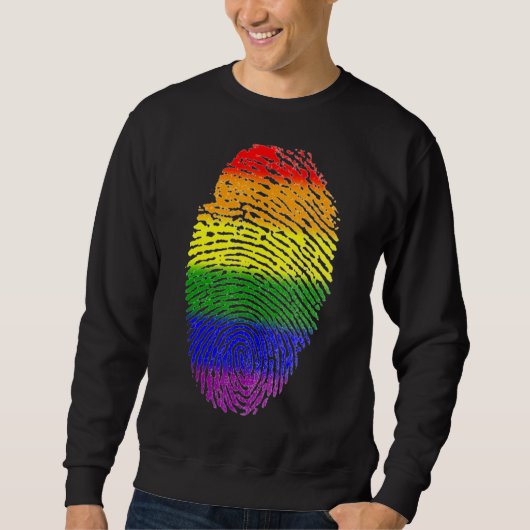 Sweatshirt Drapeau Lgbt Empreinte Fière Fierté Lgbt (Devant)