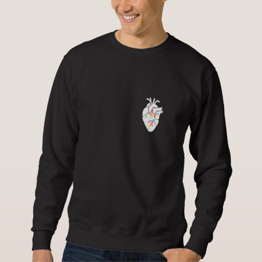 Sweatshirt Drapeau Lgbt Heartbeat Gay Lesbian Resist Hommes F (Devant)