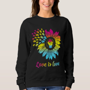 Sweatshirt Drapeau Lgbtq Pride Pansexuel Poing Levé Tournesol