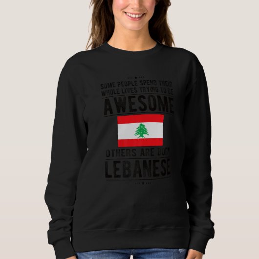 Sweatshirt Drapeau libanais incroyable Racines libanaises (Devant)