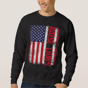 Sweatshirt Drapeau Lions American Patriot Lion Vétérinaire Us