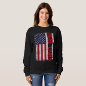 Sweatshirt Drapeau Lions American Patriot Lion Vétérinaire Us (Devant entier)