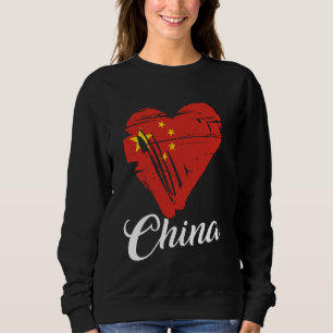 Sweatshirt Drapeau Love China