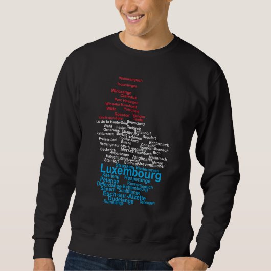 Sweatshirt Drapeau Luxembourg Outline Luxembourg Lu (Devant)