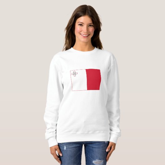Sweatshirt Drapeau Malte (Devant entier)