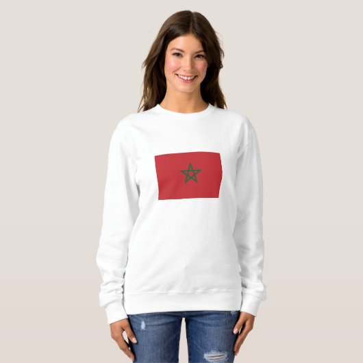 Sweatshirt Drapeau Maroc (Devant entier)