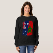 Sweatshirt Drapeau Maroc Australie (Devant entier)