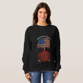 Sweatshirt Drapeau marocain des femmes américaines (Devant entier)