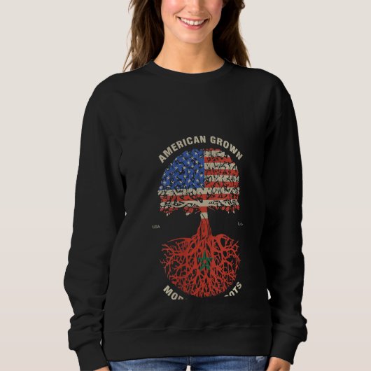 Sweatshirt Drapeau marocain des femmes américaines (Devant)