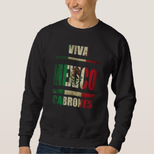 Sweatshirt Drapeau mexicain Viva Mexico Cabrones