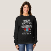 Sweatshirt Drapeau mongol Fierté native Mongolie Racines mon (Devant entier)