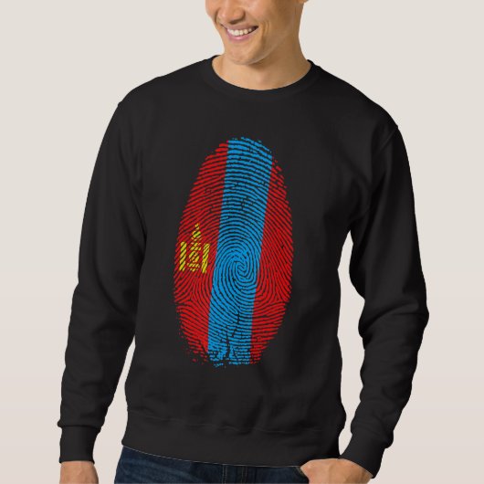 Sweatshirt Drapeau Mongolie Empreinte C'Est Dans Mon Adn Pour (Devant)