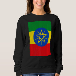 Sweatshirt Drapeau national éthiopien Vintage rétro Éthiopie