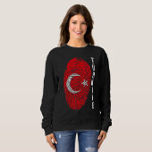 Sweatshirt Drapeau national Turquie Turkiye Empreinte Bayragi (Devant entier)
