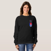 Sweatshirt Drapeau Norvégien Elkhound Dog Dans Une Poche (Devant entier)