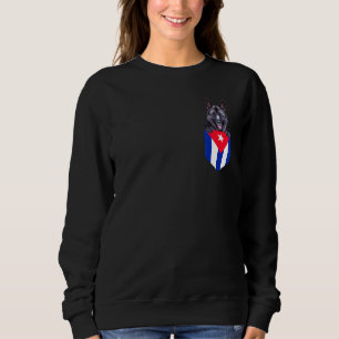 Sweatshirt Drapeau Norvégien Elkhound Dog Dans Une Poche