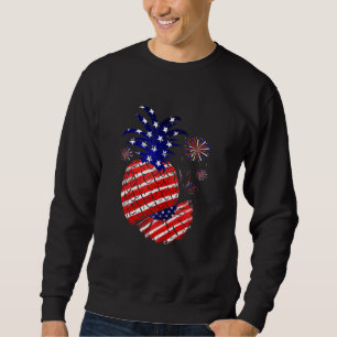 Sweatshirt Drapeau Nous Ananas 4 juillet Patriotique Indépend