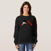 Sweatshirt Drapeau Palestine Maroc Écouter palestinien maro (Devant entier)