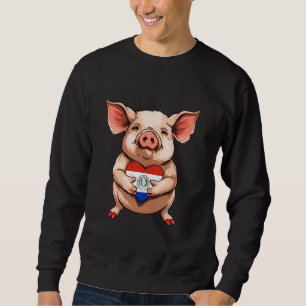 Sweatshirt Drapeau Paraguay Coeur de Porc Fierté Paraguayenne