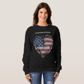 Sweatshirt Drapeau Patriot Américain, Forever Fort (Devant entier)