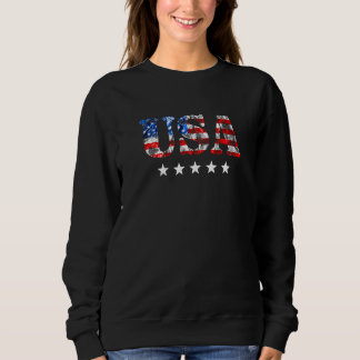 Sweatshirt Drapeau patriotique américain 4 juillet États-Unis