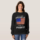 Sweatshirt Drapeau Patriotique Américain Avec Nous Le Peuple  (Devant entier)