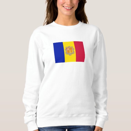 Sweatshirt Drapeau patriotique d'Andorre (Devant)