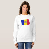 Sweatshirt Drapeau patriotique d'Andorre (Devant entier)