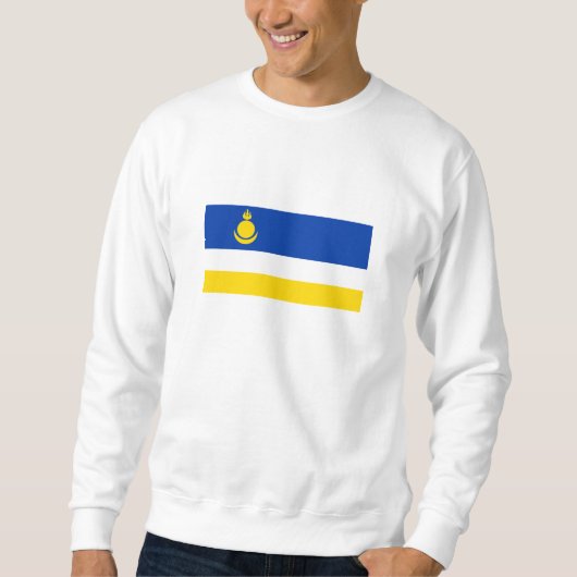 Sweatshirt Drapeau patriotique de Bouriatie (Devant)